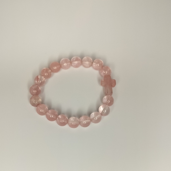 Set of 2 quartz Christian beaded bracelets - Picture 2 of 3